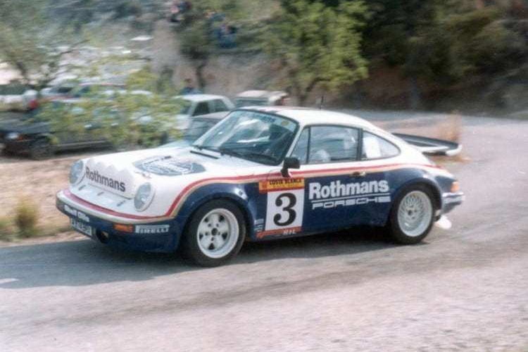 Henri Toivonen con la Porsche 911 Rothmans Gruppo B